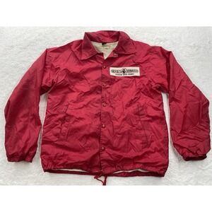 VTG 90s K-Brand Seneca‎ Hybrids Seed Farm Button Up Satin Jacket Mens Medium USA